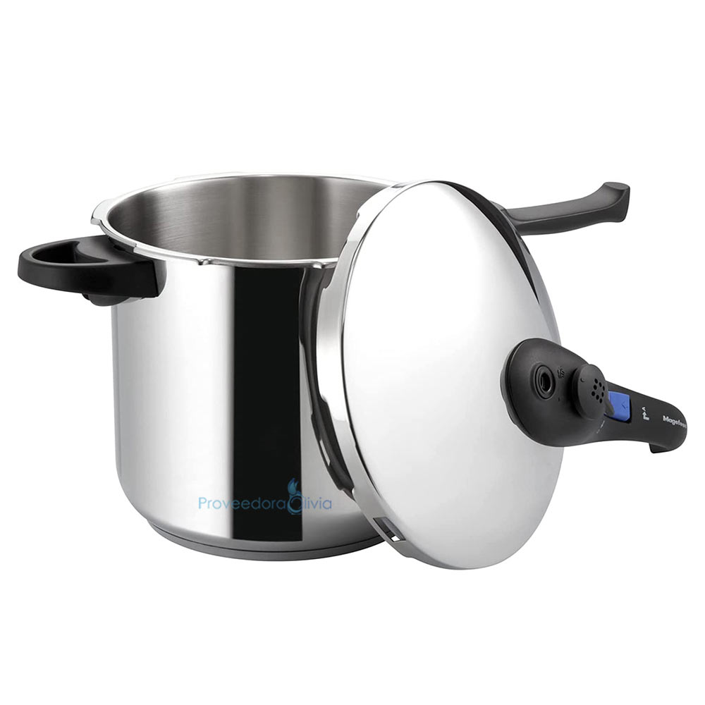 Prestige Olla a presión con clip de acero inoxidable para cocinar y servir  olla, grande, 6 litros