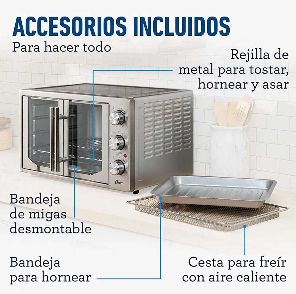 Horno con freidora de aire Oster® de 22 litros TSSTTVMAF1NS - Oster