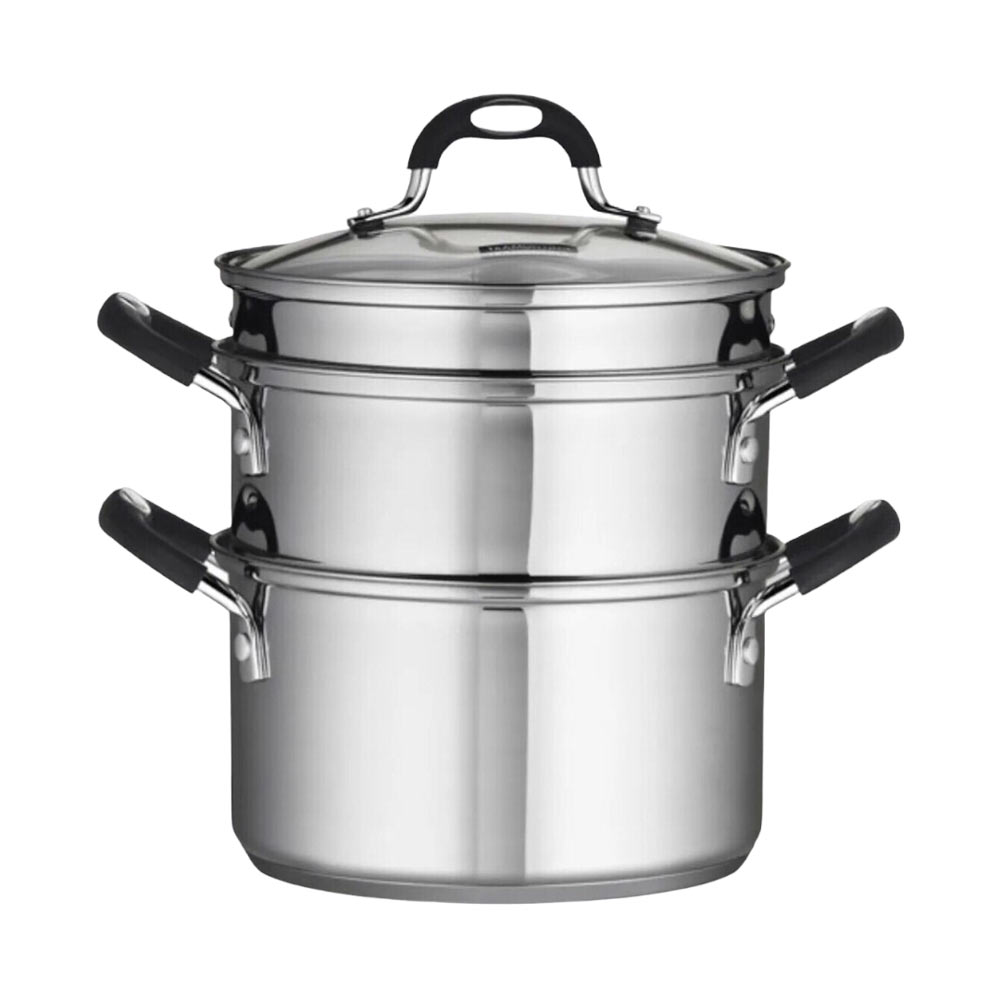 VEVOR Olla de acero inoxidable, ollas grandes de 42 cuartos, olla multiusos  para salsa con tapa y asa, olla resistente de grado comercial, tratamiento